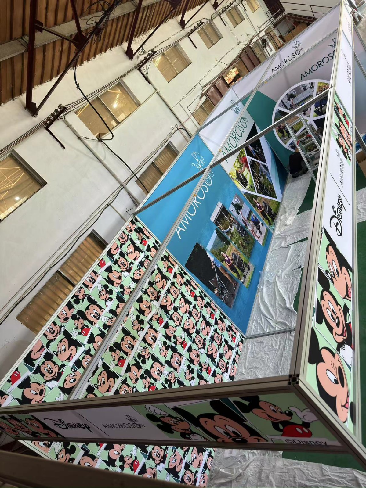 40mm aluminum maxima system fabric booth stand